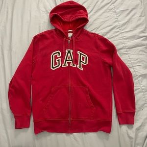 red gap zip up